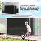 Outdoor Storage Shed Lean to Shed Outdoor Metal Tool Shed with Lockable Door and Air Vents, Dark Grey
