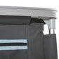 Aluminum Camping Table, Camping Kitchen Station Cook Cupborad with 3-Shelf, Storage Organiser for BBQ Party Picnic Grey