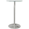 Round Glass-Top Bar Table for 2 - Clear