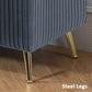 Storage Ottoman Bench, 43 Inch Large Storage Chest with Steel Legs and Padded Seat, Foot Rest, Load 485 lbs, Dark Grey