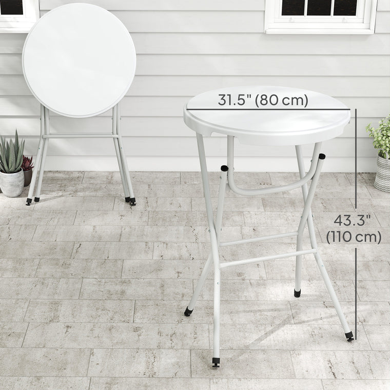 31.5" Folding Bar Table with HDPE Top and Locking Legs