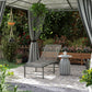 Wicker Outdoor Lounge Chair, Rattan Reclining Patio Lounger Tanning Chair with Adjustable Back, Brown - Light Grey