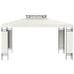 10' x 13' Outdoor Gazebo, Double Roof Patio Gazebo Canopy Shelter with Screen Decorate Corner Frame, White