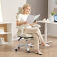 Ergonomic Office Chair, Mesh Reclining Desk Chair with Adjustable Lumbar Support, Headrest, Beige