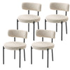 Set of 4 Berber Fleece Dining Chairs