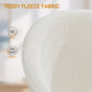 Office Chair, Teddy Fleece Upholstered Vanity Desk Chair, Cream White