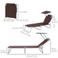 Outdoor Lounge Chair, Adjustable Folding Chaise Lounge, Tanning Chair with Sun Shade for Beach, Camping, Hiking, Backyard, Light Grey