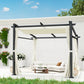 Metal Pergola with Sliding Roof Canopy, Retractable Pergola Canopy
