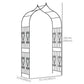 8.7FT Garden Arch Trellis, Outdoor Wedding Arbor for Ceremony with Scrollwork Design for Climbing Roses, Vines and Plants