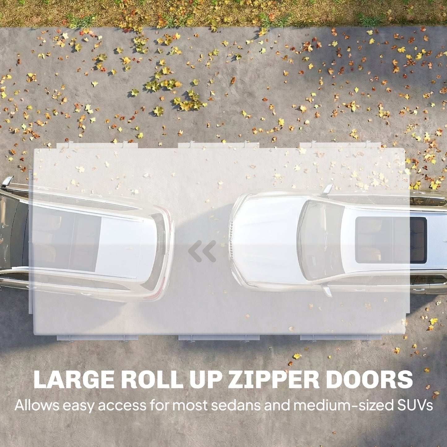10' x 20' White Heavy Duty Carport with Doors & Windows