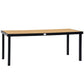Patio Dining Table for 8, Rectangular Aluminum Outdoor Table for Garden Lawn Backyard, Black