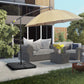 4 Piece Umbrella Base Stand w/ U Locking, 132 lb Capacity Water or 172 lb Capacity Sand, Black