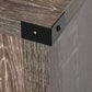 Rustic Barn Door Storage Cabinet Modern Farmhouse Buffet Sideboard for Kitchen & Dining Room Dark Oak