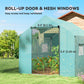 6.6' x 10' x 6.6' Walk-in Tunnel Greenhouse UV-resistant Wind Resistant Green House with Door and Mesh Windows, Green