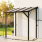 Hardtop Grill Gazebo, Lean-to BBQ Shelter with Polycarbonate Roof for Outdoor, Patio, Lawn