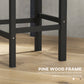 Counter Height Stools Set of 2, Farmhouse Bar Stools with Backs, Solid Wood Counter Stools for Kitchen Island