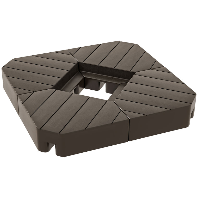 Brown Offset Umbrella Base Weights, 132lb Water / 176lb Sand