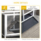 Indoor Rabbit Hutch with Wheels, Bunny Cage Guinea Pig House W/ Top Access, Ramp, Pull Out Tray, Grey