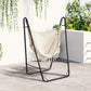 Hammock Chair with U Shape Stand, Hammock Swing Chair with A Side Pocket, Cream White