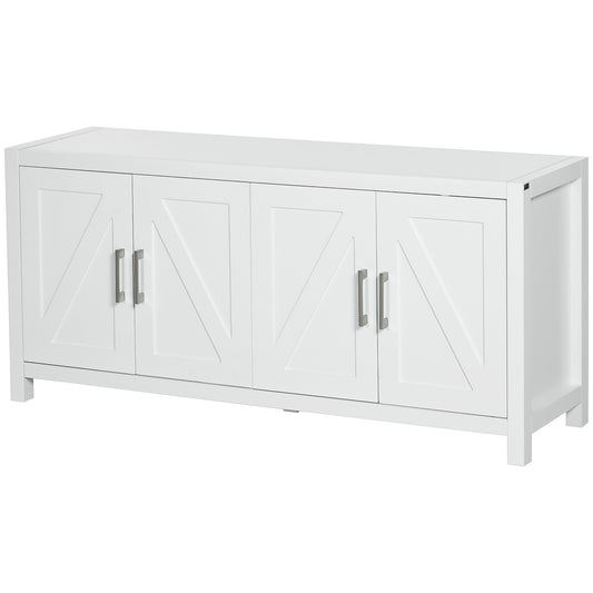 Barn-Door TV Stand for TVs up to 65" - White