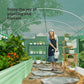 19.5' x 10' x 7.5' Tunnel Greenhouse with 3 Roll-Up Doors and Large Mesh Windows, Galvanized Steel Frame, Wind Resistant, Green