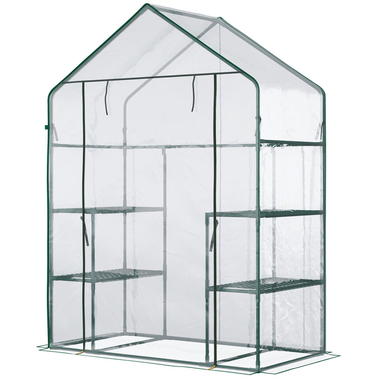 56" x 29" x 77" Clear Mini Greenhouse with 4 Shelves