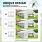 Heavy Duty Party Tent, 20' x 40' Large Sun Shade Canopy Tent for Parties, Wedding, Events, BBQ Grill, White