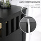 Kitchen Sideboard, Buffet Cabinet, Wooden Storage Console Table with 2-Level Cabinet and Open Shelf, Black