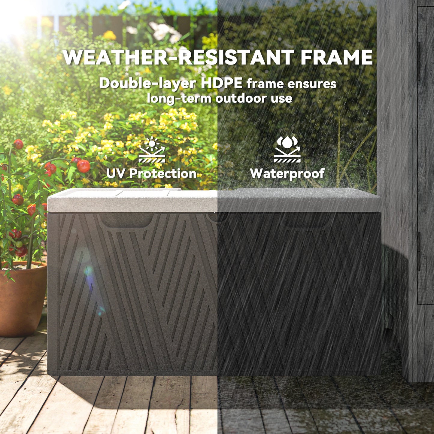 100 Gallon HDPE Deck Box with Lockable Lid