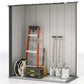 5' x 3' Outdoor Storage Shed, Steel Garden Shed with Single Lockable Door, Tool Storage Shed for Backyard, Light Grey