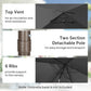 6.5x10ft Patio Umbrella, Rectangle Market Umbrella, Black