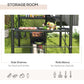 8' x 5' Grill Gazebo with Vented PC Roof, Side Shleves, Dark Grey