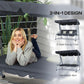 Outdoor 3-Seater Patio Swing Chair, Outdoor Swing Seat, with Adjustable Canopy and Two Pillows for Garden, Light Grey