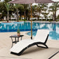 Patio Rattan Chaise lounger wicker Foldable Reclining Backrest PE Rattan Outdoor Lounge Chair, Recliner with Cushion for Garden, Backyard, Lawn,Balcony, Beige