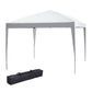 10 x 10ft Folding Pop Up Tent Outdoor Gazebo Canopy with Carrying Bag, White