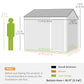 Metal Garden Storage Shed, Outdoor Tool Storage House with Lockable Door, Vents, Sloped Roof, Light Grey