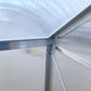 6' x 4' Aluminum Lean-to Greenhouse Polycarbonate Walk-in Garden Greenhouse with Adjustable Roof Vent, Rain Gutter and Sliding Door for Winter, Clear