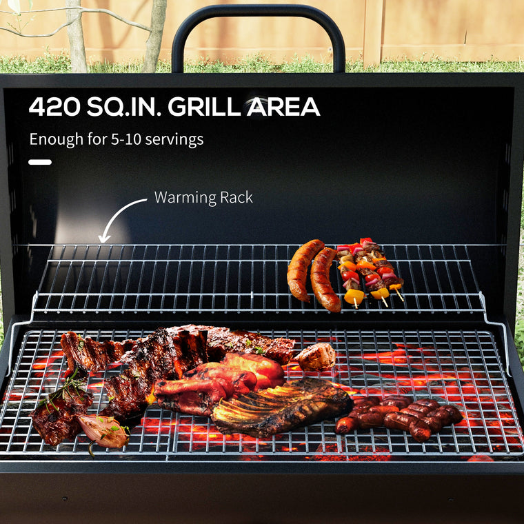 Black Barrel Charcoal BBQ Smoker with Ash Catcher