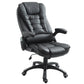 Heated Massage Executive Office Chair, High Back Reclining Swivel Chair with Vibration, Leather, Black