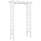 85" Wooden Garden Arbour for Wedding and Ceremony, Outdoor Garden Arch Trellis for Climbing Vines - White
