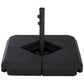 Umbrella Stand Fitting 2" Poles and Steel Base with 4 Fillable Plastic Weights, 158lbs Sand or 132lbs Water Filled, Black