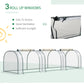 138"x39"x32" Transparent PVC Mini Tunnel Greenhouse Garden Green Grow Shed Portable Plant Flower Warm House Steel Frame Zipped Doors
