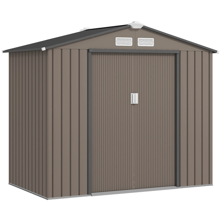 7' x 4' x 6' Garden Shed with Double Doors and Foundation Kit