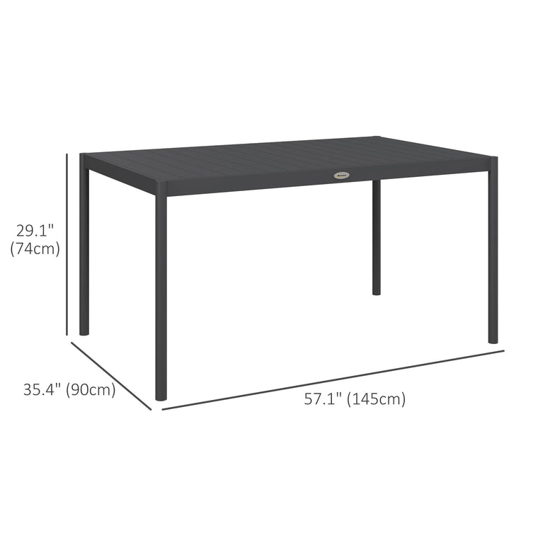 57" Aluminum Outdoor Dining Table