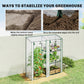Mini Greenhouse, Portable Greenhouse with 3 Shelves, 2 Roll-up Doors, 56.3" x 17.7" x 59.4", Clear