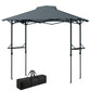 5 x 8.5 ft Pop Up Grill Gazebo with 2 Shelves, UPF 50+ Outdoor Instant Canopy Portable Shelter with Carry Bag, Dark Grey