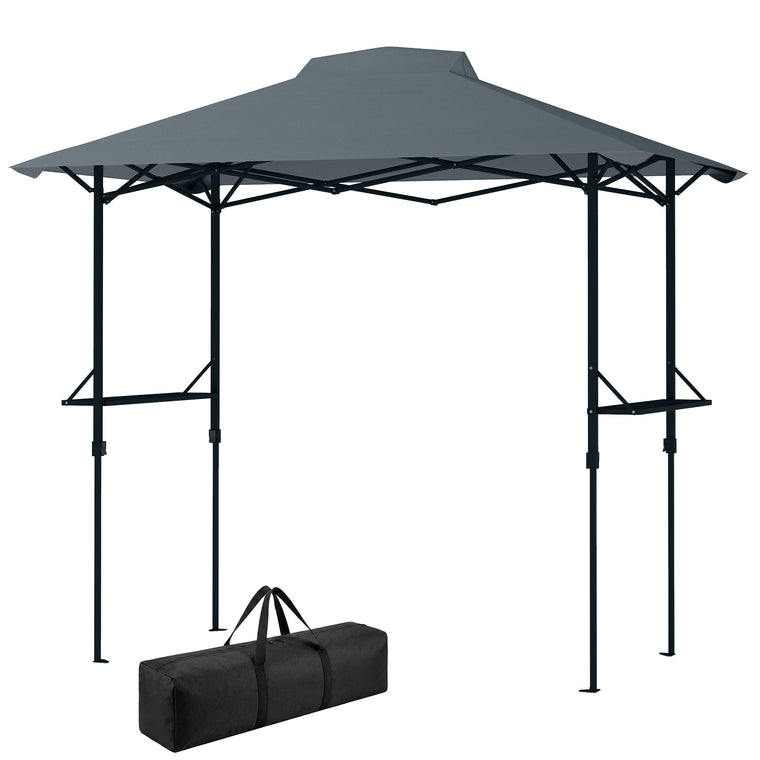 5' x 8.5' Pop-Up Grill Gazebo with Shelves and Carry Bag