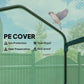 Portable Greenhouse, Outdoor Hot House Plant Flower Greenhouse with 4 Tier Shelves, PE Cover, Green