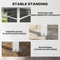 10' x 10' Patio Gazebo, Double Roof Outdoor Gazebo Canopy Shelter with Storage, Hook, Metal Frame, Dark Grey