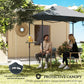 5 x 8.5 ft Pop Up Grill Gazebo with 2 Shelves, UPF 50+ Outdoor Instant Canopy Portable Shelter with Carry Bag, Dark Grey